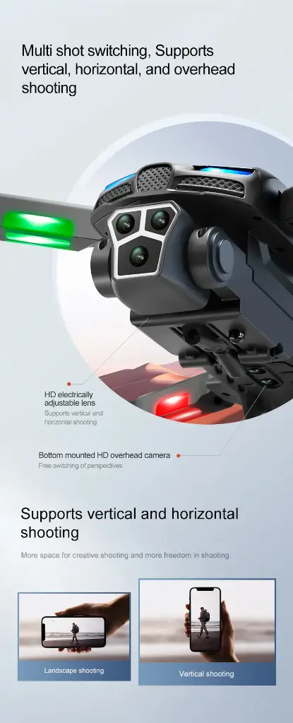 M2-Three camera obstacle avoidance drone